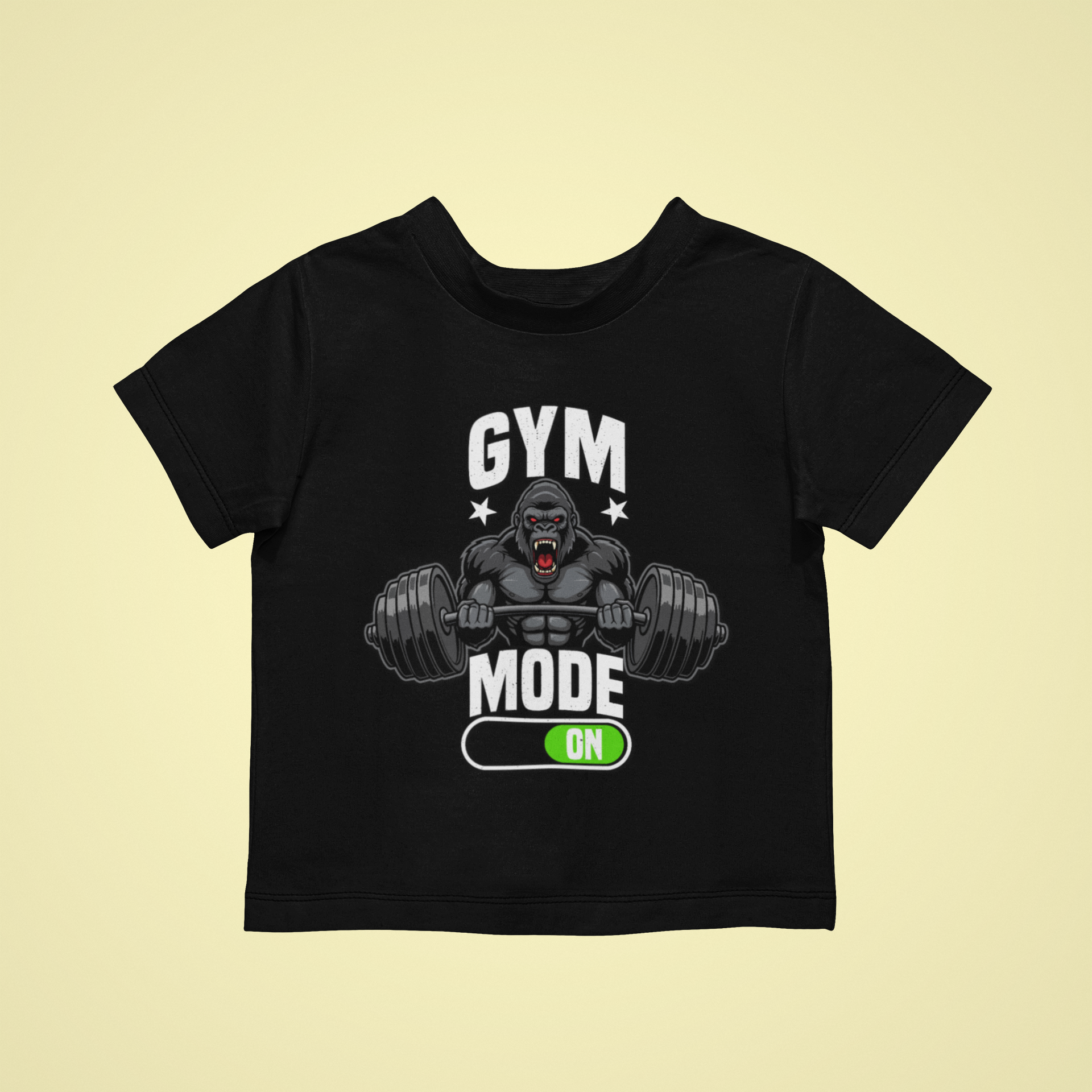 GYM MODE ON  Unisex Organic Oversized High Neck Tee | Reptalkshop